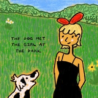 the dog met the girl at the park